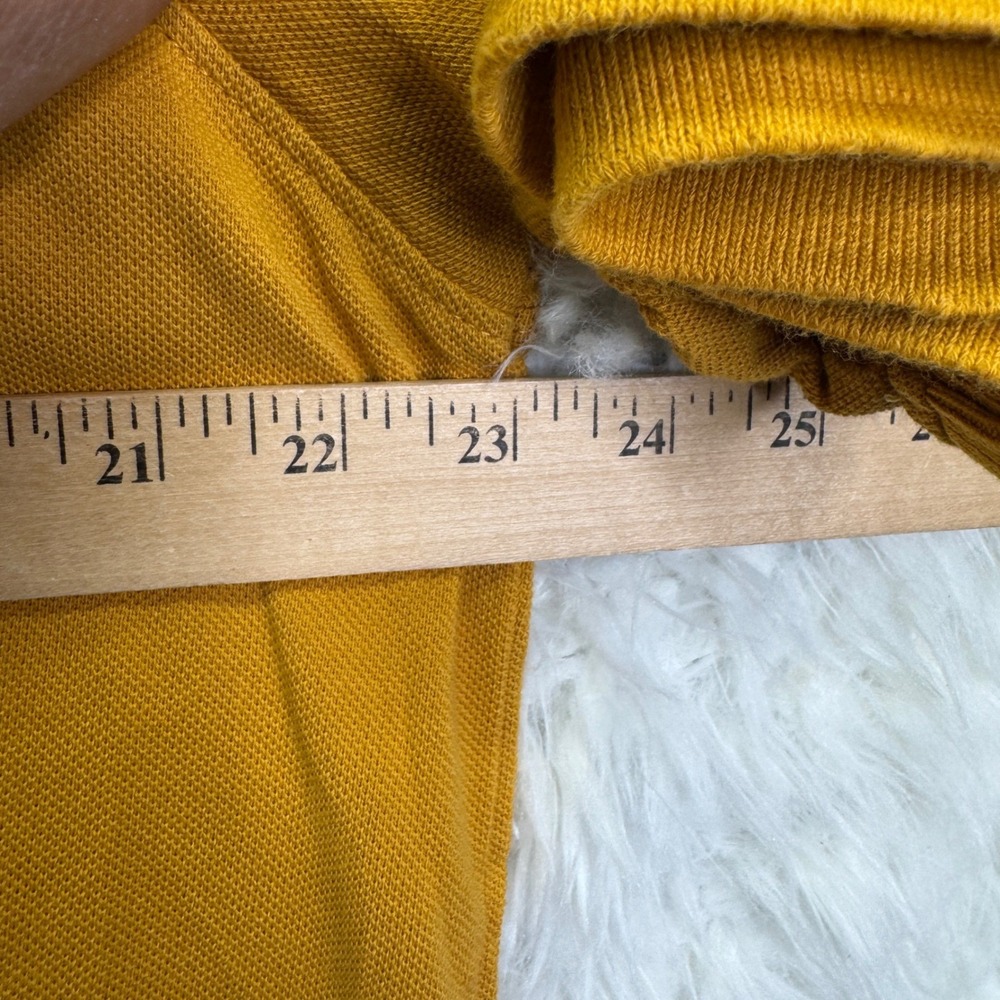 J.Crew Pique Polo Shirt XLT Mustard Yellow Short Sleeve Preppy Casual Tall - Picture 5 of 9